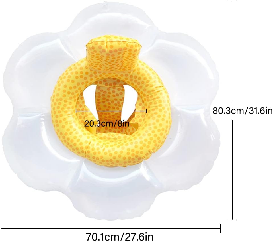 Umbresen Baby Swimming Float - White Flower - image 3