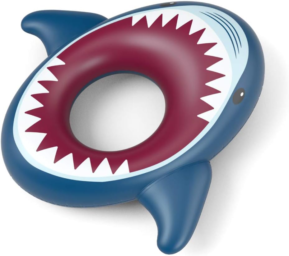 Jasonwell Inflatable Shark Pool Float Shark Floaties Water Fun Summer - image 3