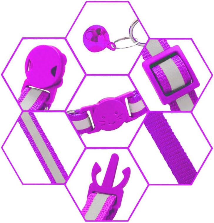 2 Pack Breakaway Cat Collars with Bells - Purple - image 4