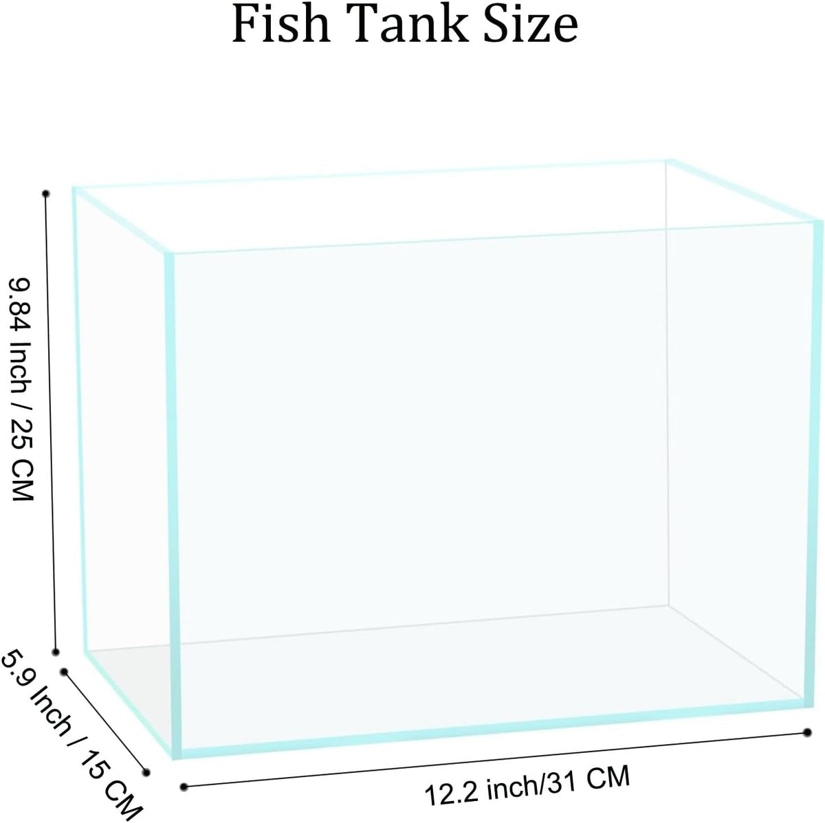 Vimvins 3 Gallon Glass Fish Tank - 3 Gallon - image 3