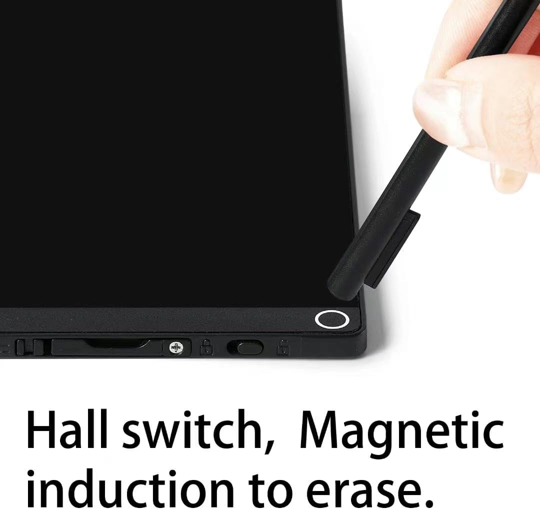 LCD Writing Tablet 6.5in Fine Tip with Leather Case and Hanging Pen – Fun for Kids & Family - Fine Tip Magnetic Erase - image 3