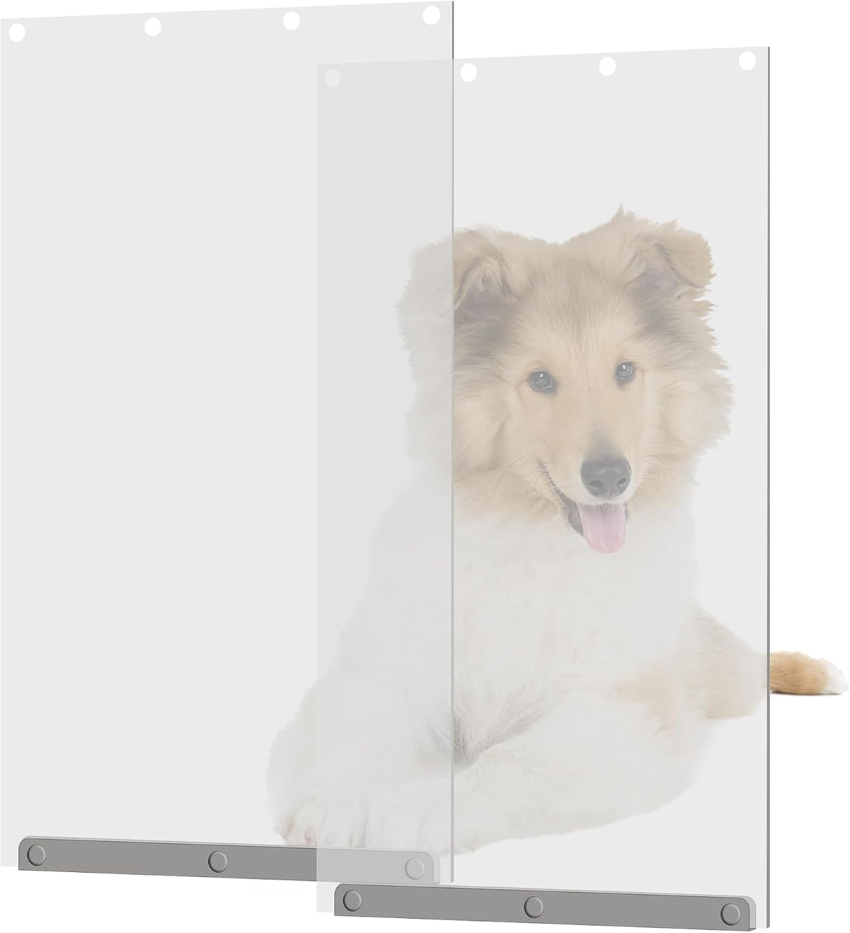 TonGass 10" x 18" Pet Door Flap Large Transparent Dog Door Flap - 2 / Large