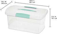 Sterilite Large Nesting ShowOffs, Clear Bin w/Latch Lid & Handle - Medium / 6 Pack - image 2