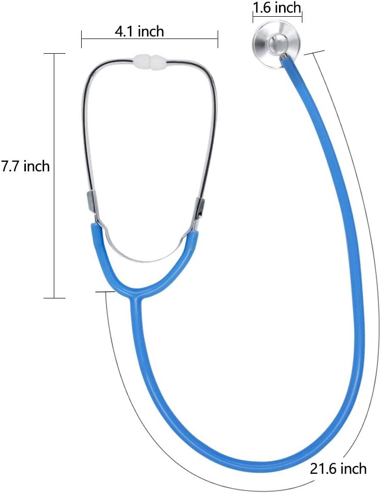 Zcaukya Kids Stethoscope, Real Working Nursing Stethoscope for Kids Role Play, Doctor Game - Blue - image 2