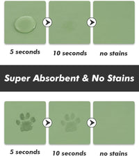MontVoo Absorbent Dog Food Mat-Dog Mat for Food and Water Bowl - Green / 12"x19" - image 2