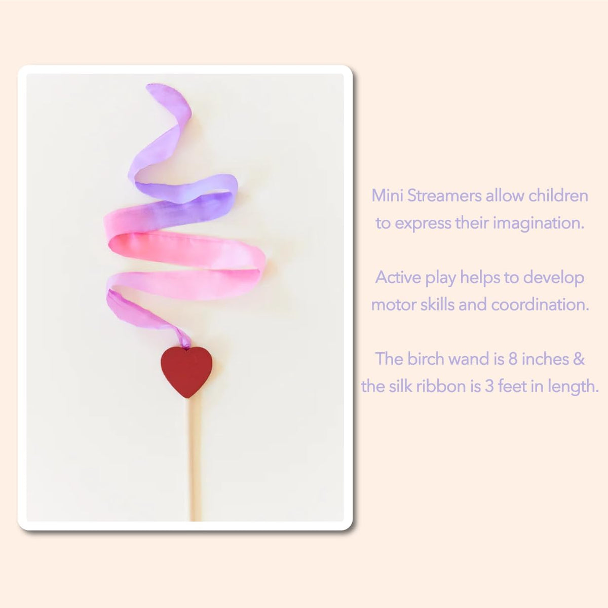Sarah's Silks Mini Rainbow Streamer, Long Ribbon Wand for Kids - Blossom - image 4