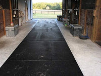 American Floor Tiles - Heavy Duty Stall Tiles - Stable/Horse Tiles - Thick, Durable Rubber Flooring Solid Black 14' x 14' Set 1/2" Thick (49 Tiles Total)