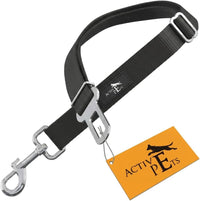 Black Car Seat Belt for Dogs, Attaches to Harness & Collar - Black - 1 Pack
