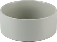 Ceramic Dog Bowl, Food and Water Bowl for Medium Breed Dog, Pet Bowl for Replacement (7.3 inch, Single Bowl, Grey)