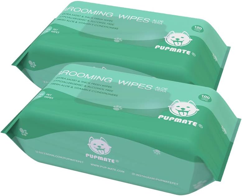 Pet Wipes for Dogs & Cats - Aloe Vera / 2 Packs-200 counts