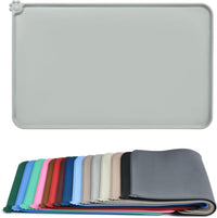 AUDWUD Waterproof Silicone Pet Feeding Mats - Mist / 34"L x 23"W