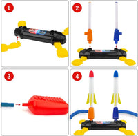 BananMelonBM Rocket Launcher for kids 8 Flashing Foam Rockets – Fun for Kids & Family - image 4