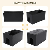 MEEXPAWS Cat Litter Box Enclosure Furniture Hidden, Cat Washroom Bench Storage Cabinet | Extra Large 35.4'' x 19.7'' x 19.7''| Dog Proof | Waterproof Inside/Easy Clean | Easy Assembly | Odor Control