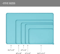 Reopet Silicone Pet Feeding Mat - Turquoise / 24" x 16" - image 2