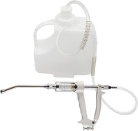 30ML Veterinary Metal Feeding Gun, Continuous Drench Gun Dosing Device Veterinary Adjustable Medicine Dispenser Husbandry Autonomous Feeding Tool, for Pig Cow, Sheep, Horse (White Color, 30ML+Kettle)