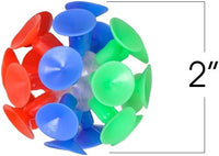 ArtCreativity 2 inch silicone suction cup balls in mixed colors, 12 pack - view 4