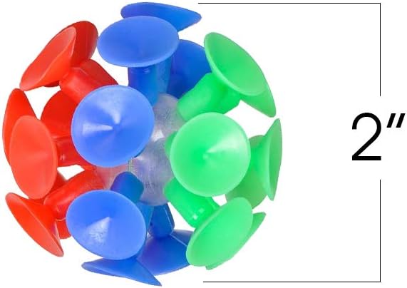 ArtCreativity 2 inch silicone suction cup balls in mixed colors, 12 pack - view 4