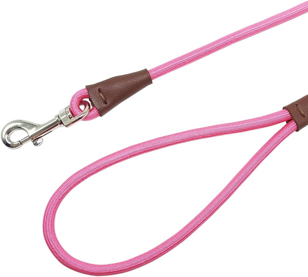 MayPaw Small Rope Dog Leash 6FT 8FT 10FT - 10ft*1/4" / pink - image 3