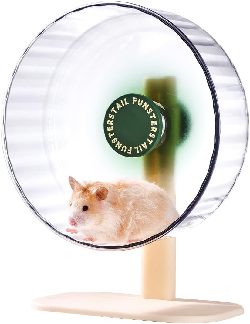 Super Silent Hamster Wheel 10.2 Inch, Magnetic Running Wheel - Avocado Green / Medium(10.4 inch)