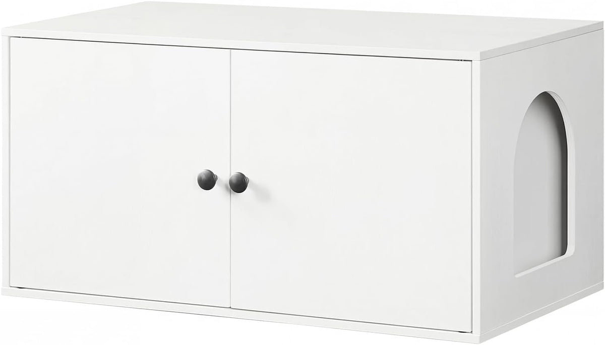 HOOBRO Cat Litter Box Enclosure - White