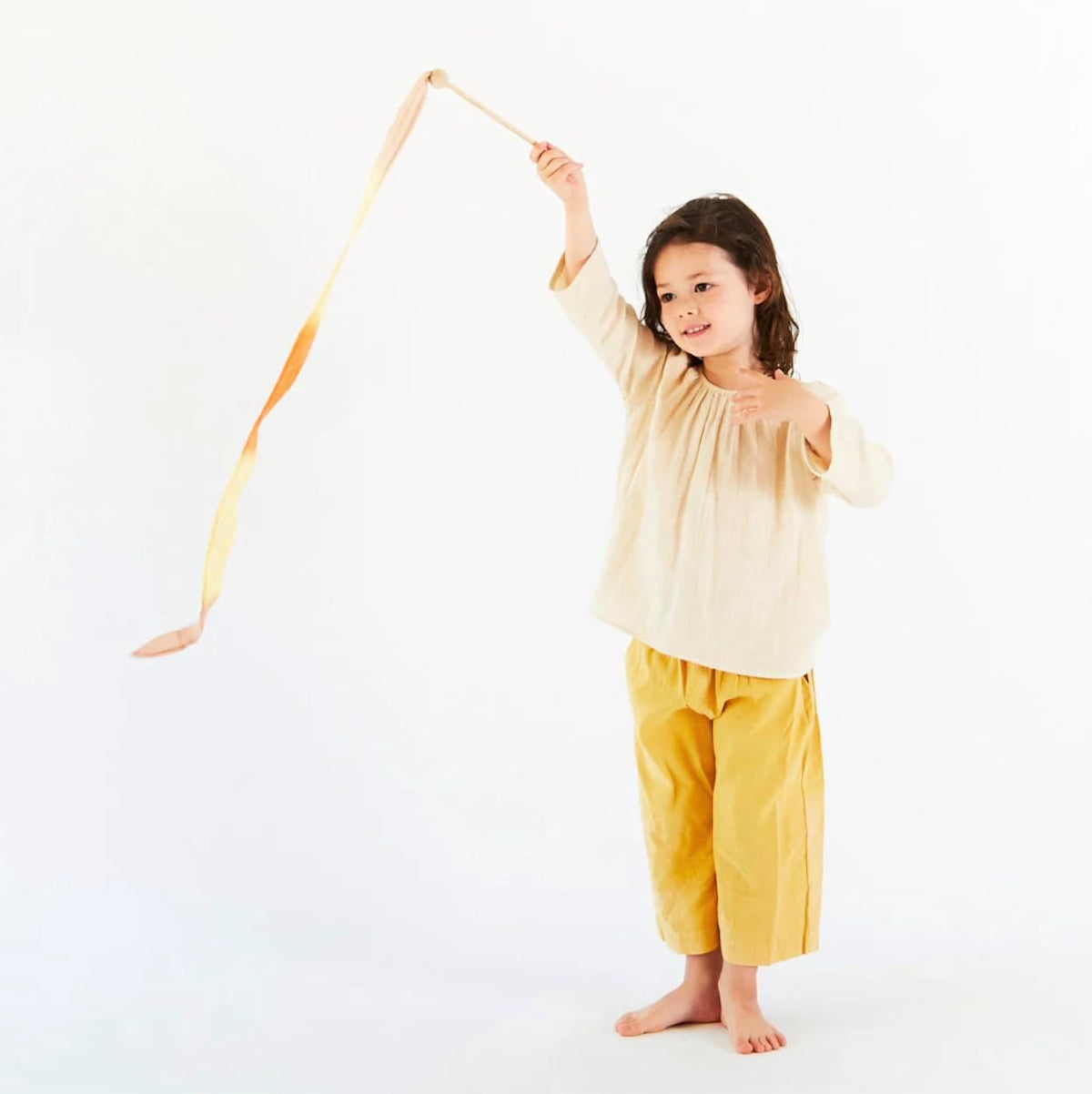 Sarah's Silks Mini Rainbow Streamer, Long Ribbon Wand for Kids - Boho Rainbow Set of 2 - image 4