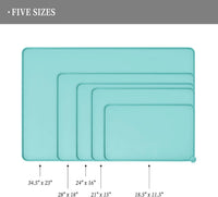 Reopet Silicone Pet Feeding Mat - Teal / 32" x 24" - image 2