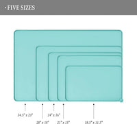 Waterproof Pet Feeding Mat with High Raised Edges, Heavier and Thicker Placemats for Cat Dog Water Bowl with BPA Free, Dogs Cats Food Mats for Messy Drinkers to Prevent Spill and Protect Floors