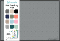 Dog Food Mat - Raised Edges Dogs Mat for Food and Water Prevent Spill, Waterproof Cat Food Mats - 18.5"L x 11.5"W / Gray