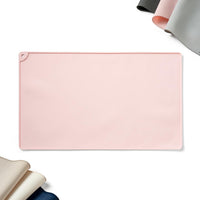 Non-Slip Waterproof Pet Feeding Mat - Medium, 20 x 12 Inch / Light Peach