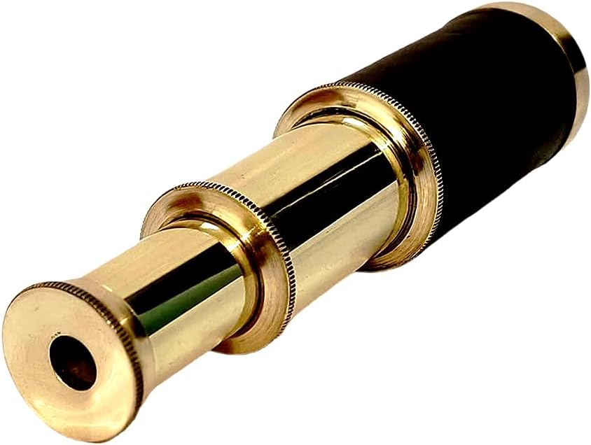 E Bull International brass pirate telescope spyglass, 6 inch collapsible handheld - view 4