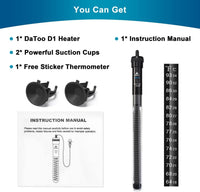 DaToo Aquarium Heater Adjustable 50W Submersible Fish Tank Heater - 300Watt - image 4