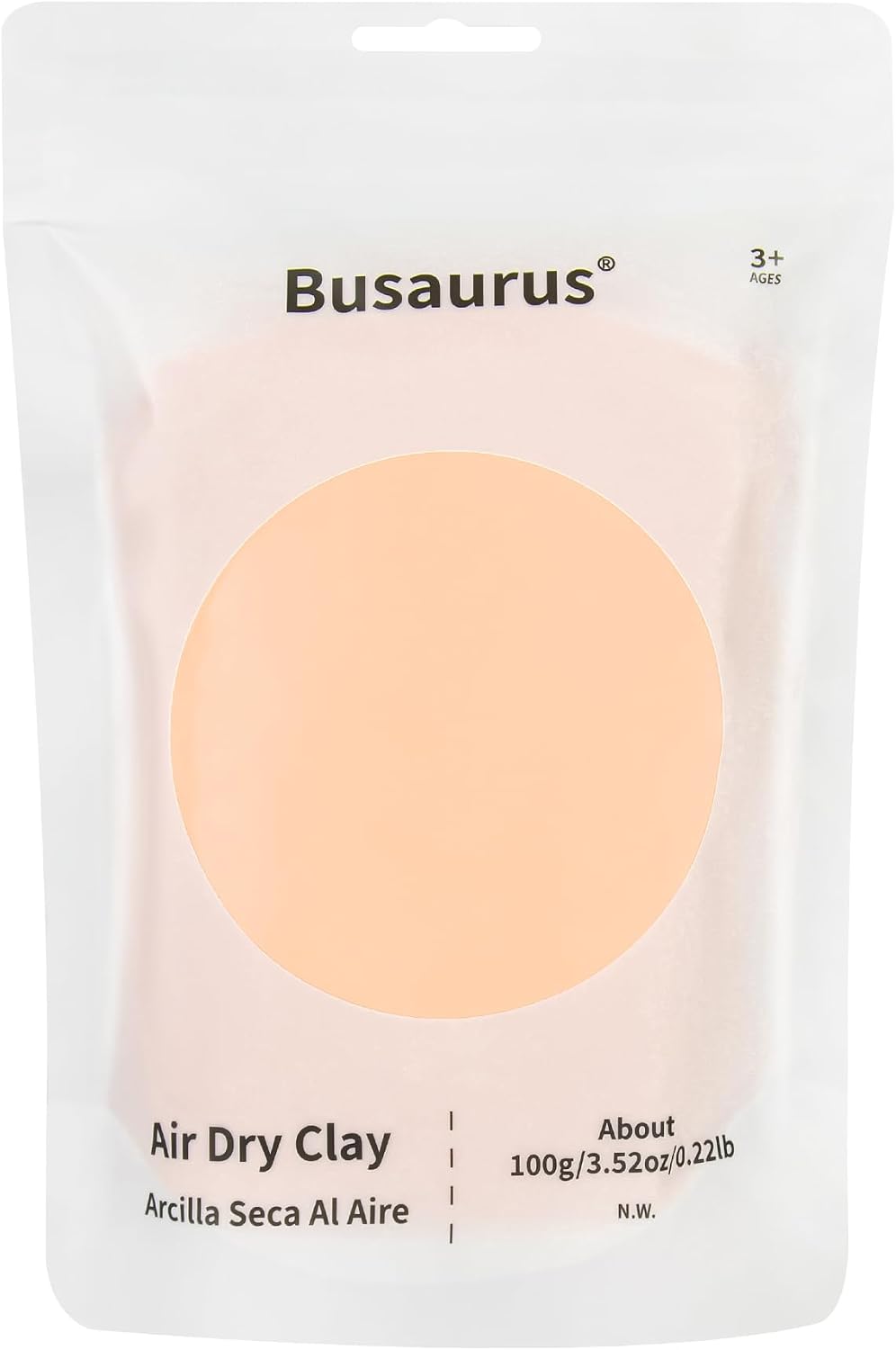 Busaurus 100g brown earth tone air dry foam clay in a resealable bag - view 9