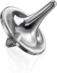 ForeverSpin stainless steel spinning top with mirror finish, 1.4 inches tall - view 2