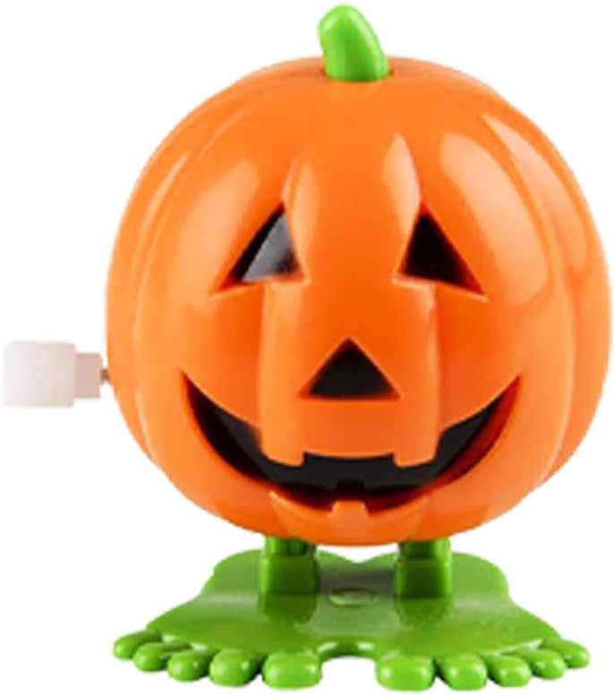 The Dreidel Company 2 inch Halloween pumpkin wind-up toys, 3 pack - view 5