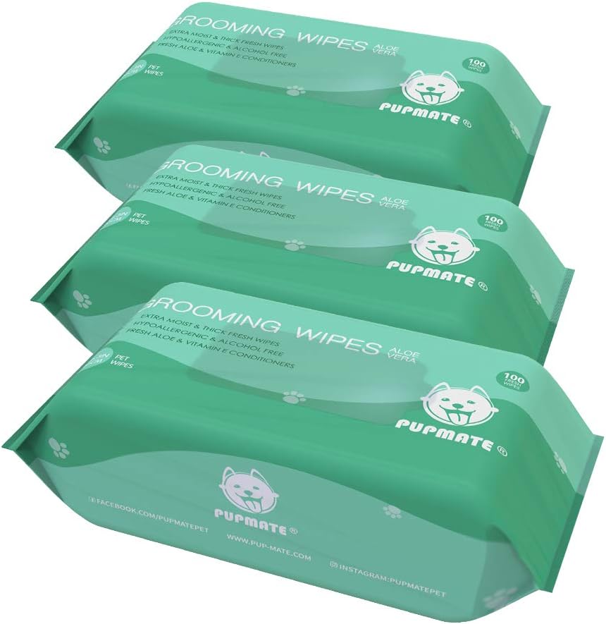 Pet Wipes for Dogs & Cats - Aloe Vera / 3 Packs-300 counts