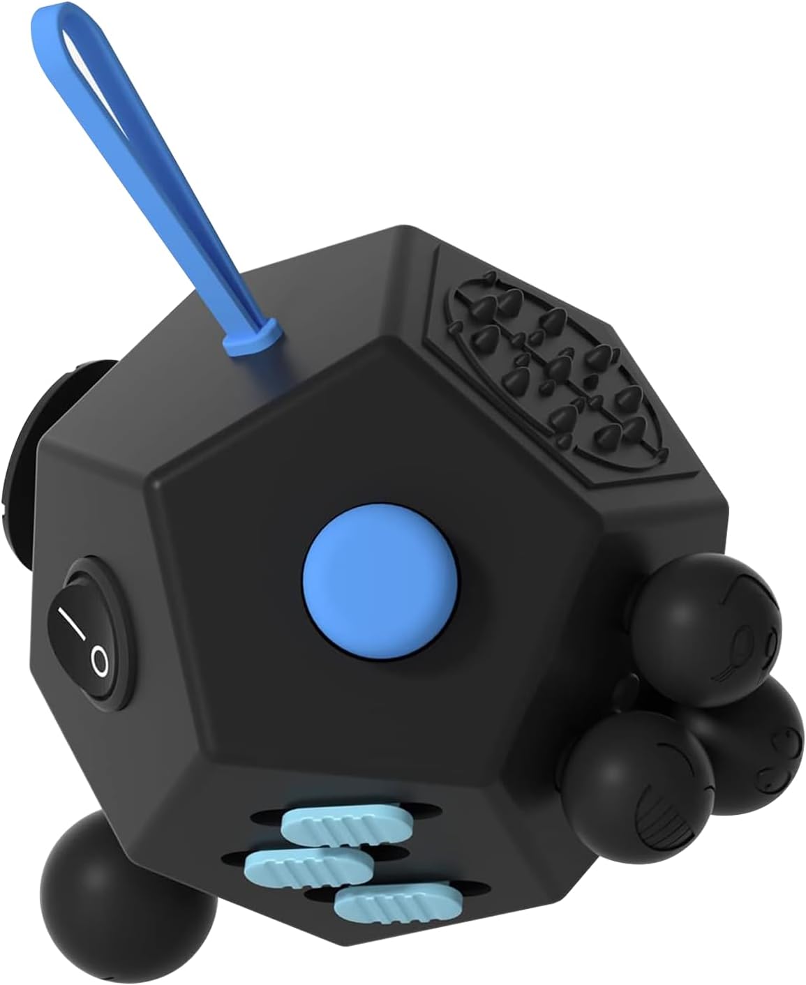 Fidget Dodecagon-12 Sided Fidget Toy Cube for Kids - A5 Black