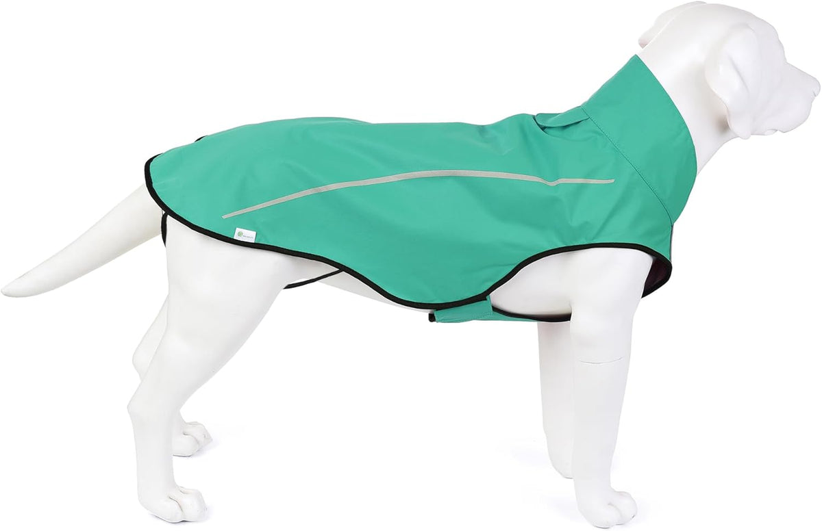 Mile High Life Dog Raincoat - S Chest 22"-25" / Green