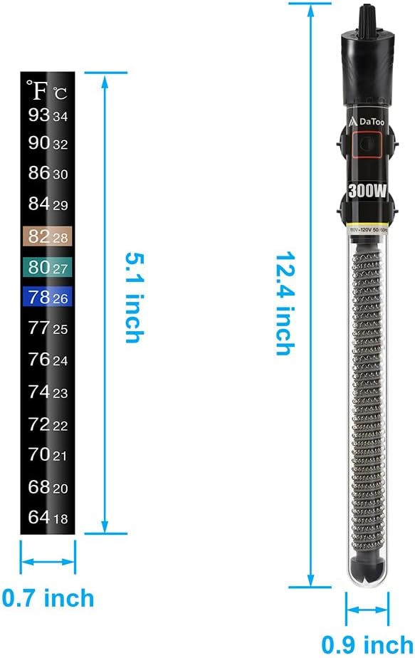 DaToo Mini Aquarium Heater 25W Small Fish Tank Heater 25 Watt - 300W - image 2