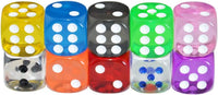 SmartDealsPro 10-Pack D6 Six Sided 16mm Transparent Dice Die for DND - Mix Color Translucent - image 3