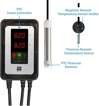 Innovative Marine Helio PTC Smart Heater - Titanium Reef Aquarium Heating System with Smart Solid State Ceramic Chip Technology (50 Watt)