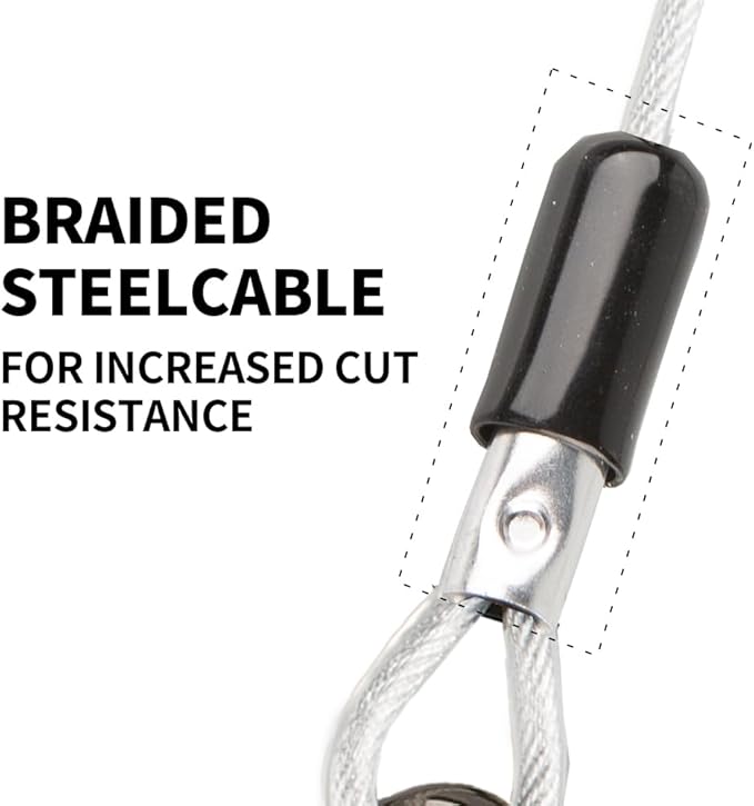 Dog tie Out Cable, 10/20/25/30/50/70/100 feet, Suitable for Dogs up to 350 pounds, Dog Cable with Swivel Buckle, Lightweight, Non-Winding, for Outdoor Camping, Yard Dog Cable (White, 70FT)