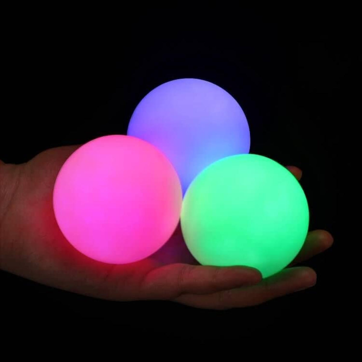POITOI Juggling Balls Light Up Juggling Ball Glow in The Dark - Rainbow 3.2oz