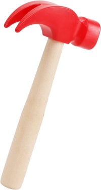 Fowecelt Wooden Hammer Toys Simulation Hammers Maintenance Tools - Red