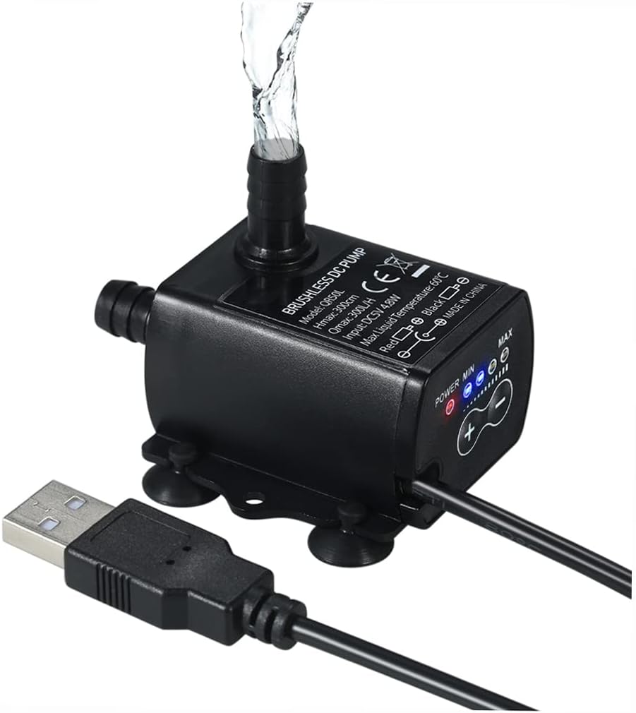 Decdeal DC 5V 300L/H submersible aquarium water pump