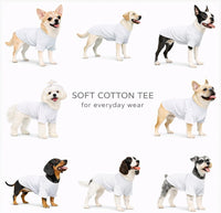 Lovelonglong Pet Clothing Dog Costumes Basic Blank T-Shirt Tee Shirts - B-XL (for Bulldog -50lbs) / White - image 3