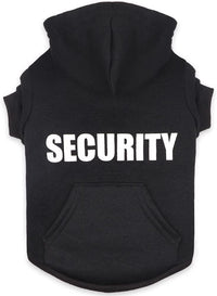 Security Dog Sweater Soft Brushed Fleece Clothes Hoodie Sweatshirt - Medium