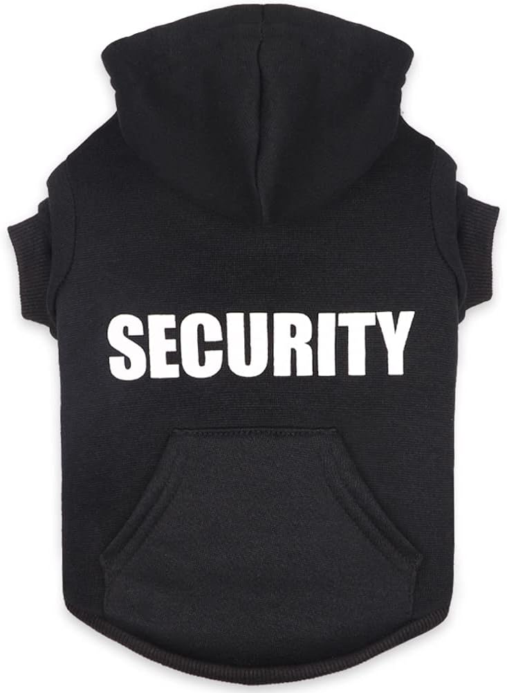 Security Dog Sweater Soft Brushed Fleece Clothes Hoodie Sweatshirt - Medium