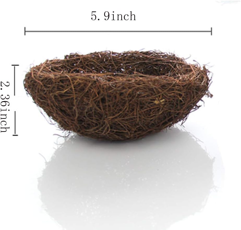 Rattan Bird's Nest Easter 5.9in Garden Yard Home Party Wedding Decor – Essentials for Birds - image 2