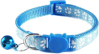 Reflective Cat Collar Breakaway with Bells - Sky Blue - image 3