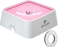 ELS PET No Spill Dog Cat Bowl 35oz 1L Anti Slip Travel Water - 2L / Pink